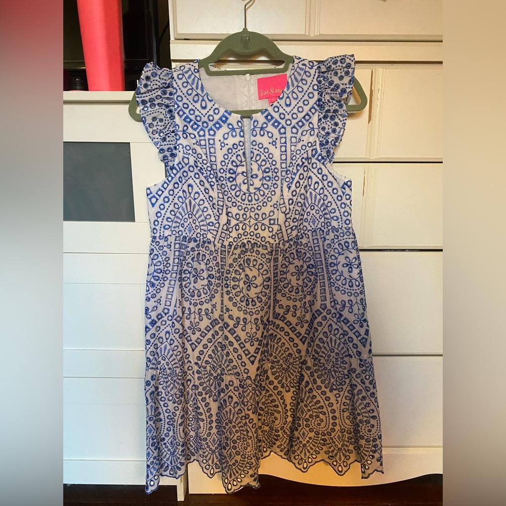 Lilly Pulitzer white and blue dress